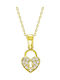 Kiriakos Gofas Halskette mit Design Herz aus Gold 14K