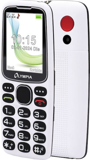 Olympia Star Dual SIM Κινητό με Μεγάλα Κουμπιά Λευκό