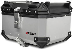 Rebel Μπαγκαζιέρα Μοτοσυκλέτας Αλουμινίου 65lt Ασημί