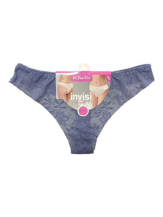 Damen String An30 Blau