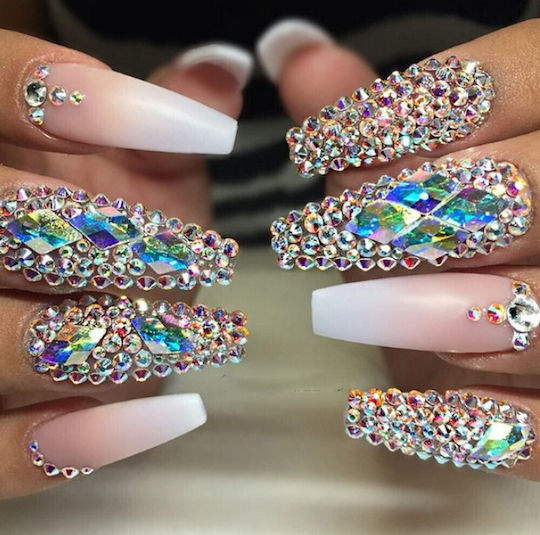 Σετ 1440 Rhinestones Crystals Διακόσμησης Νυχιών Ss8#