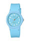 Casio Collection Γυναικείο Ρολόι 31mm Μπαταρίας με Μπλε Καουτσούκ Λουράκι