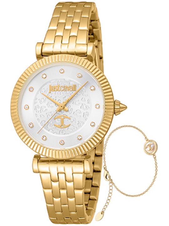 Just Cavalli Women's Watch with Gold Metal Brac...