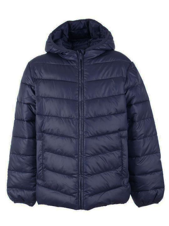 Kids' Quilted Jacket with Hood Blue