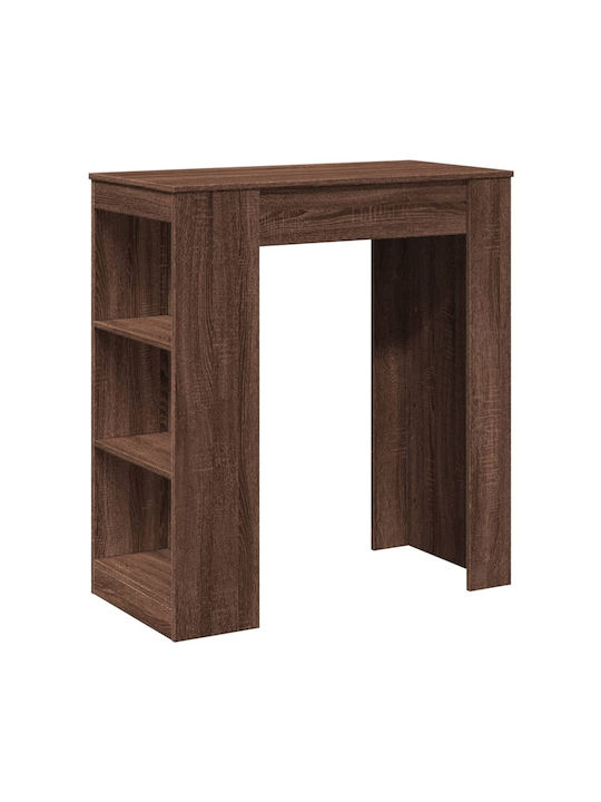 Vidaxl Bartisch Schienen Braun Eiche 95x47x103,5cm Holzwerkstoff 1 Stück Braun