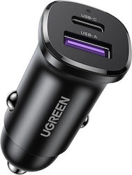 Ugreen EC305 Φορτιστής Αυτοκινήτου με Θύρες 1xUSB-A 1xType-C Ugreen EC305 Φορτιστής Αυτοκινήτου με Θύρες 1xUSB-A 1xType-C