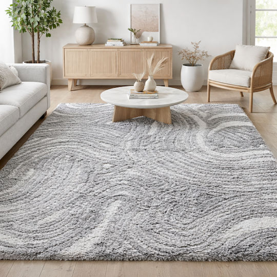 Saray Home Shaggy Velvet Bedroom Rugs Set Gray C717B-GR-SET 3pcs