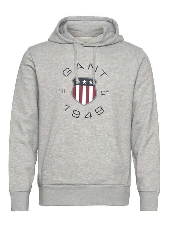 Gant Sweatshirt with Hood Grey Heather