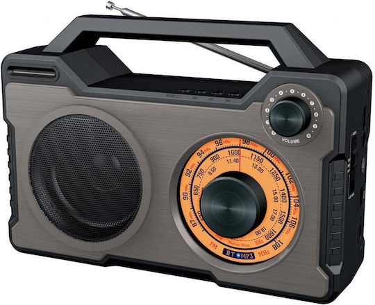 Diva RB-BT7500 Portable Radio Rechargeable with Bluetooth Gray