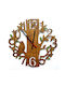 Artifact Wall Clock Wooden Brown Ø60cm