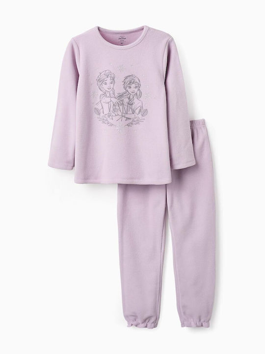 Zippy Kinder Schlafanzug Winterlich Fleece Lila