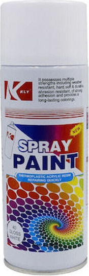 Spray Paint Acrylic with Matt Effect White WHITE 400ml