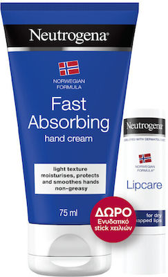 Neutrogena Fast Absorbing Σετ Περιποίησης για Ενυδάτωση με Κρέμα Χεριών & Lip Balm