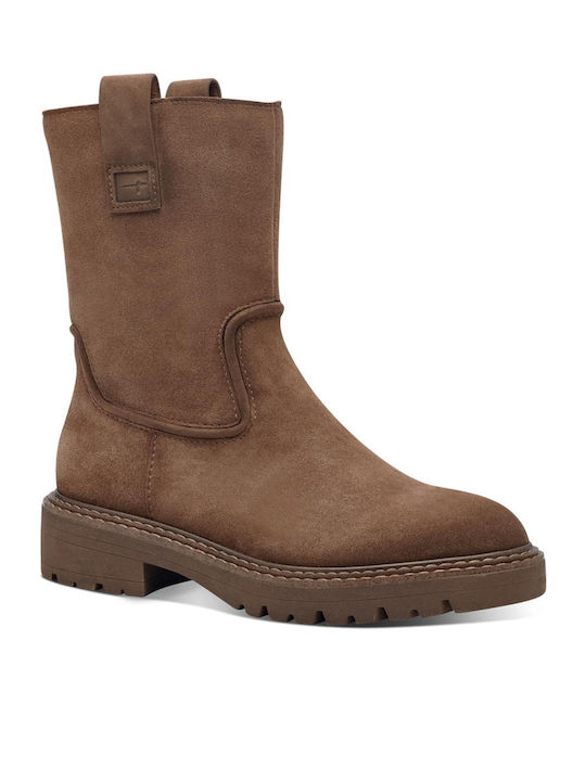 Leder Stiefeletten Damen Braun