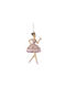 Hängendes Ballerina Ornament Polyresin Rosa 2.5x5.5cm
