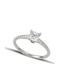 Themelidis Jewels Μονόπετρο από Λευκόχρυσο 18Κ με Διαμάντι