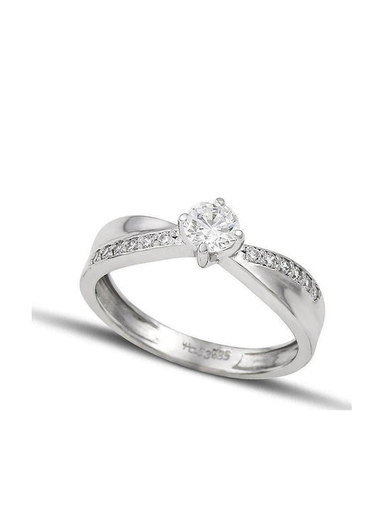 Themelidis Jewels Единичен камък от Бяло злато 18K с Диамант