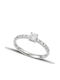 Themelidis Jewels Μονόπετρο από Λευκόχρυσο 18Κ με Διαμάντι
