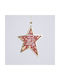 Ornament suspendat Stea Din lemn Roșu 11x24buc