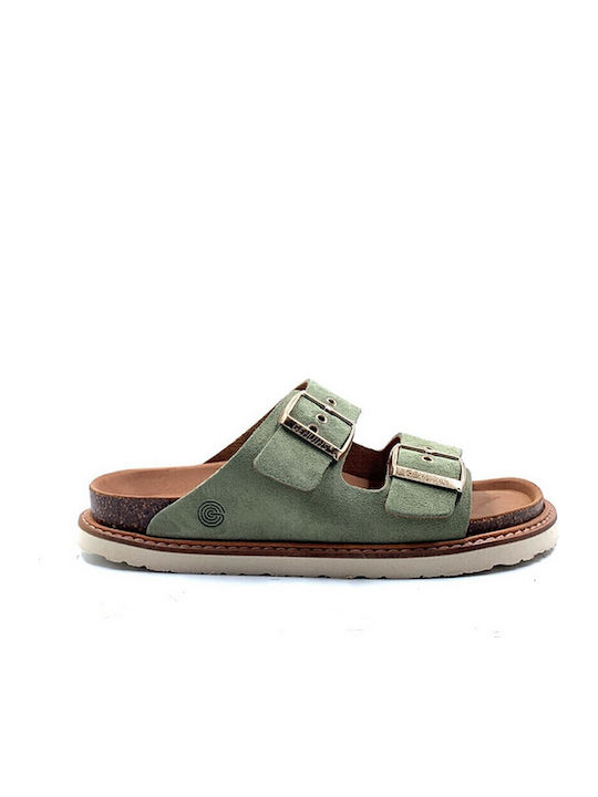 Women's Flat Sandals Anatomic in Green Color