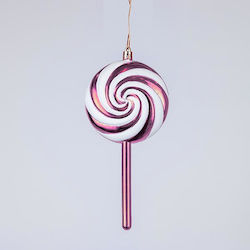 Candy Christmas Tree Ornaments Plastic Pink 2 Pieces