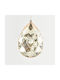 Ornament suspendat Lacrimă Plastic Auriu 10x16buc