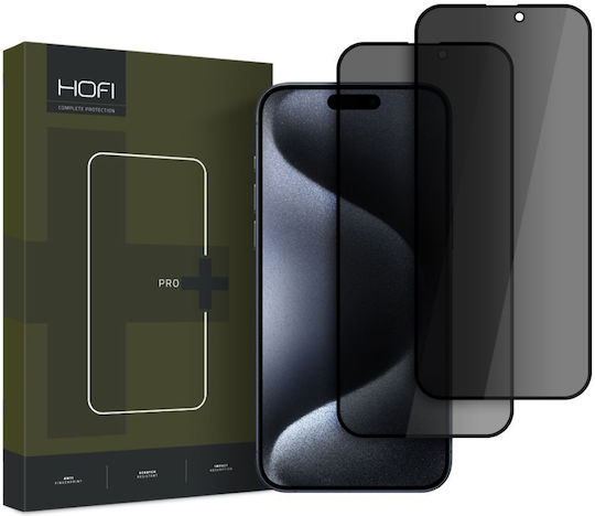 Hofi Anti Spy Glass Pro+ Privatsphäre Gehärtetes Glas 2Stück (iPhone 17 Pro Max / iPhone 17 Pro / iPhone 16 Pro Max)