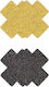 Ns Novelties Pretty Pasties Cross Nipple Covers Glitter Glow Black & Gold