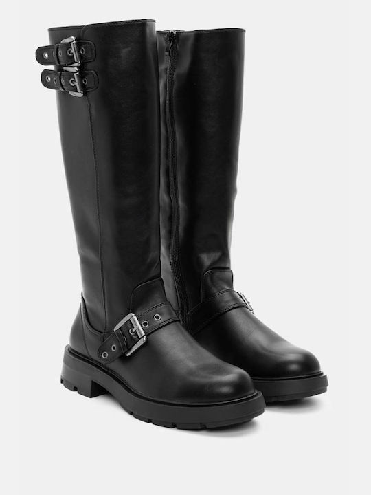 Luigi Wildleder Damenstiefel Schwarz