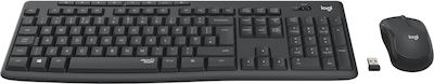 Logitech MK295 Silent Wireless Keyboard & Mouse Set Scandinavian Gray