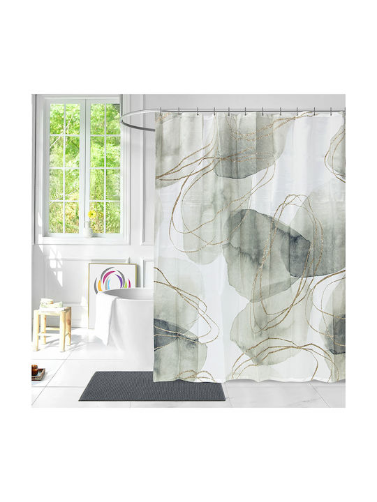 Lino Home Olelo Κουρτίνα Μπάνιου Υφασμάτινη 180x200cm Μπεζ