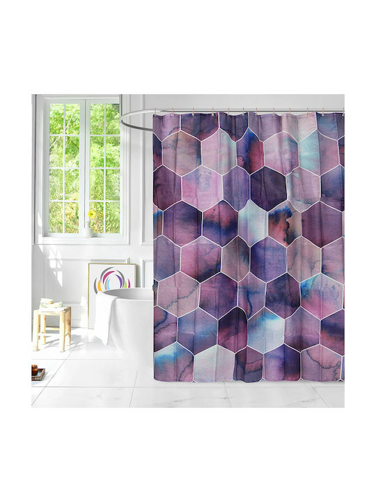 Lino Home Xehag Κουρτίνα Μπάνιου Υφασμάτινη 180x200cm Μπεζ