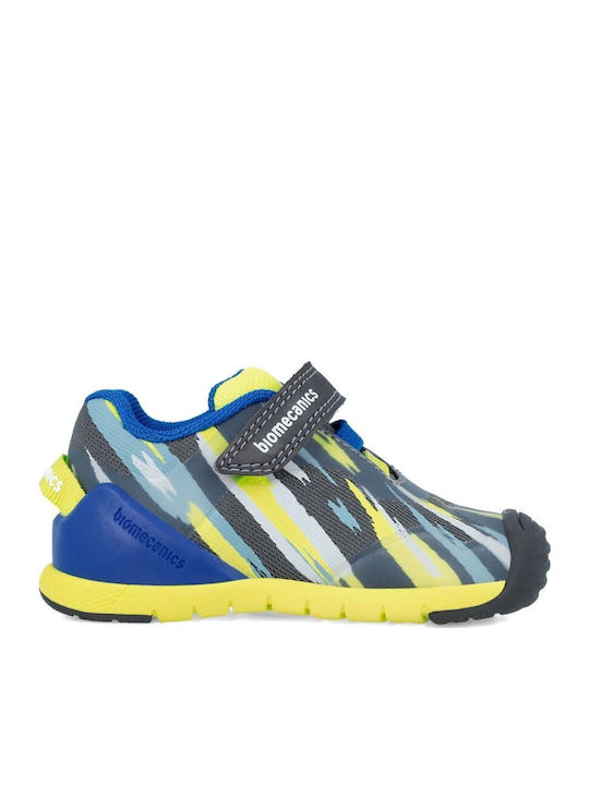 Παιδικά Sneakers High Ανατομικά με Σκρατς Μαύρα