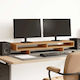vidaXL Tabletop Suport pentru 2 Monitoare Steja...