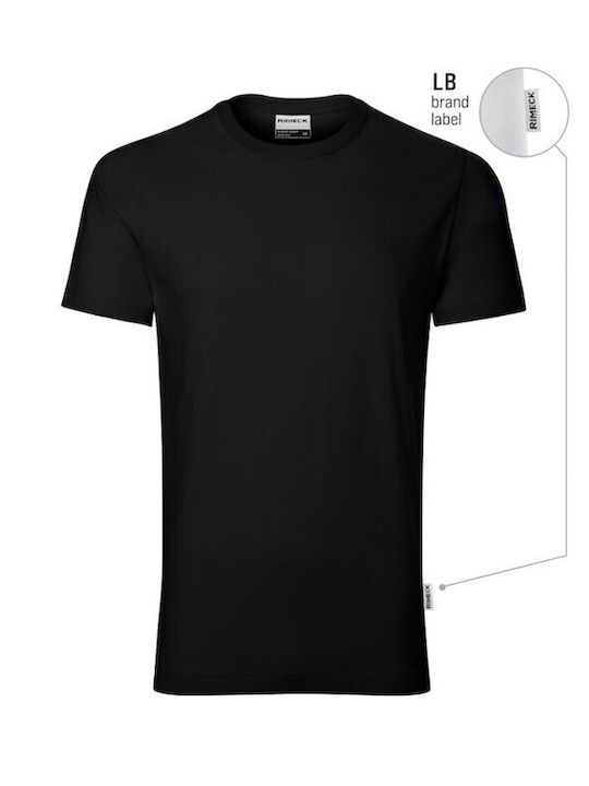 Rimeck Ανδρικό Διαφημιστικό T-shirt Κοντομάνικο σε Μαύρο Χρώμα