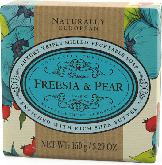 Naturally European Soap Soap Bar Freesia & Pear 150gr