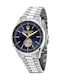 Maserati Men's Watch 42mm Automatic with Silver Metal Bracelet