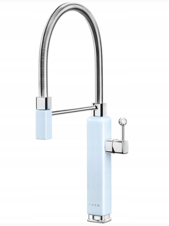 Smeg Μπαταρία Κουζίνας Πάγκου με Ντουζ Μπλε Smeg Μπαταρία Κουζίνας Πάγκου με Ντουζ Μπλε