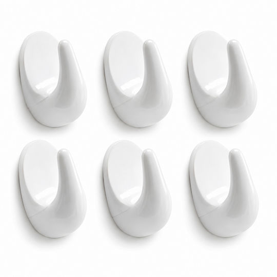 Fackelmann Cârlig Cu Autocolant Din Plastic 2.5cm 6 Bucăți Alb Fackelmann Cârlig Cu Autocolant Din Plastic 2.5cm 6 Bucăți Alb