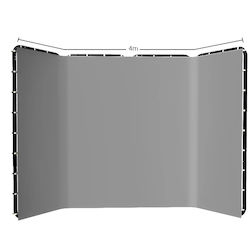 Chroma-Key-Hintergrund Faltenresistenter Stoff 240x400cm Größe 240x400cm Grau