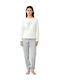 Vamp Winter Women's Pyjama Set Cream