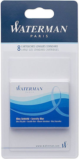 Водоустойчиво мастило Waterman Tintenpatrone Stand Serenity Blue S0713021