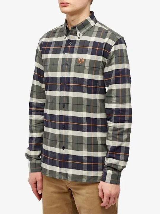Fred Perry Μακρυμάνικo Βαμβακερό Πουκάμισο Καρό...
