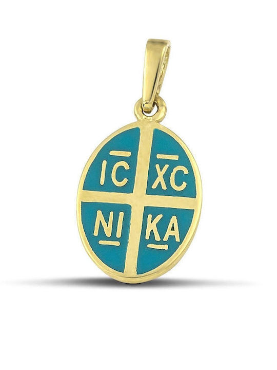 Themelidis Jewels Фулактó Константин с Камъни от Жълто Злато 14 Карата със Зиркон Тюркоазен