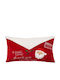 Atmosphera Letter Santa Claus Christmas Decorative Pillow Rectangular Red 50x30cm