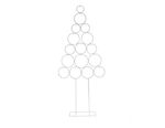 Christmas Decorative Metal Tree 118cm White Cir...