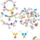 Rainbow Jewelry Rainbow Construction Set With Multicolored Charms in Various Designs and Colors along with Chains (85pcs) for Children 6+ years old Years