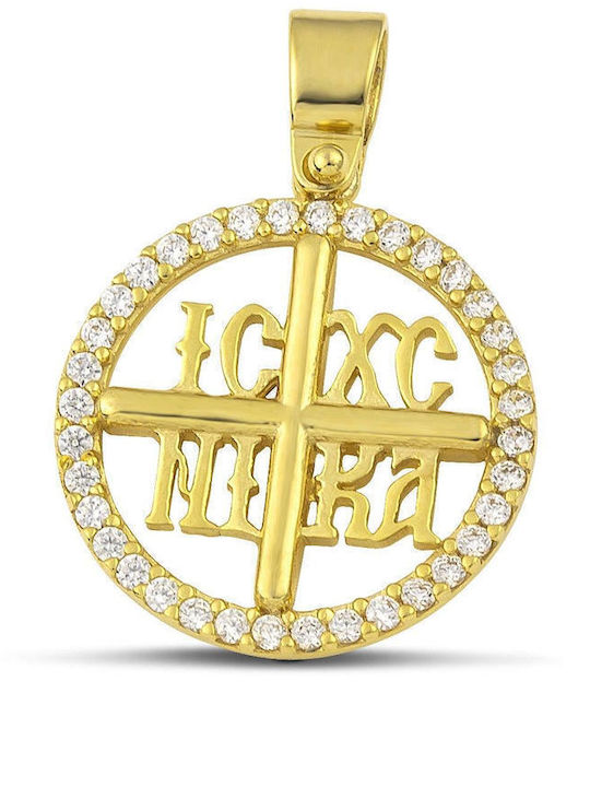 Themelidis Jewels Фулактó Константин с Камъни от Жълто Злато 14 Карата със Зиркон
