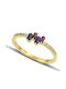 Themelidis Jewels Ring with Zircon made of Gold 14K