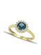 Themelidis Jewels Γυναικείο Δαχτυλίδι με Ζιργκόν από Χρυσό 14Κ